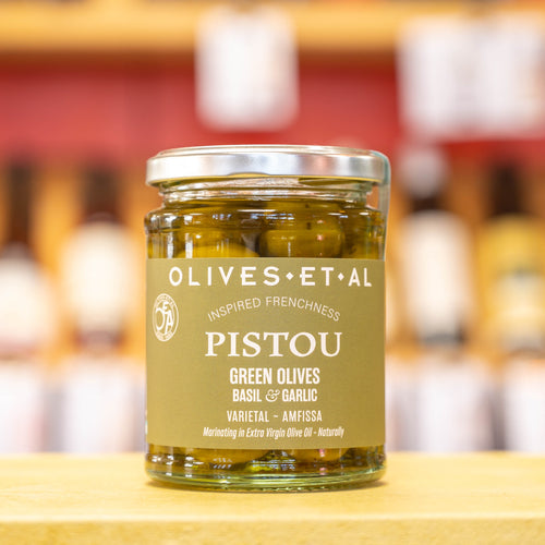 Pistou Basil & Garlic Whole Olives 6 x 250g