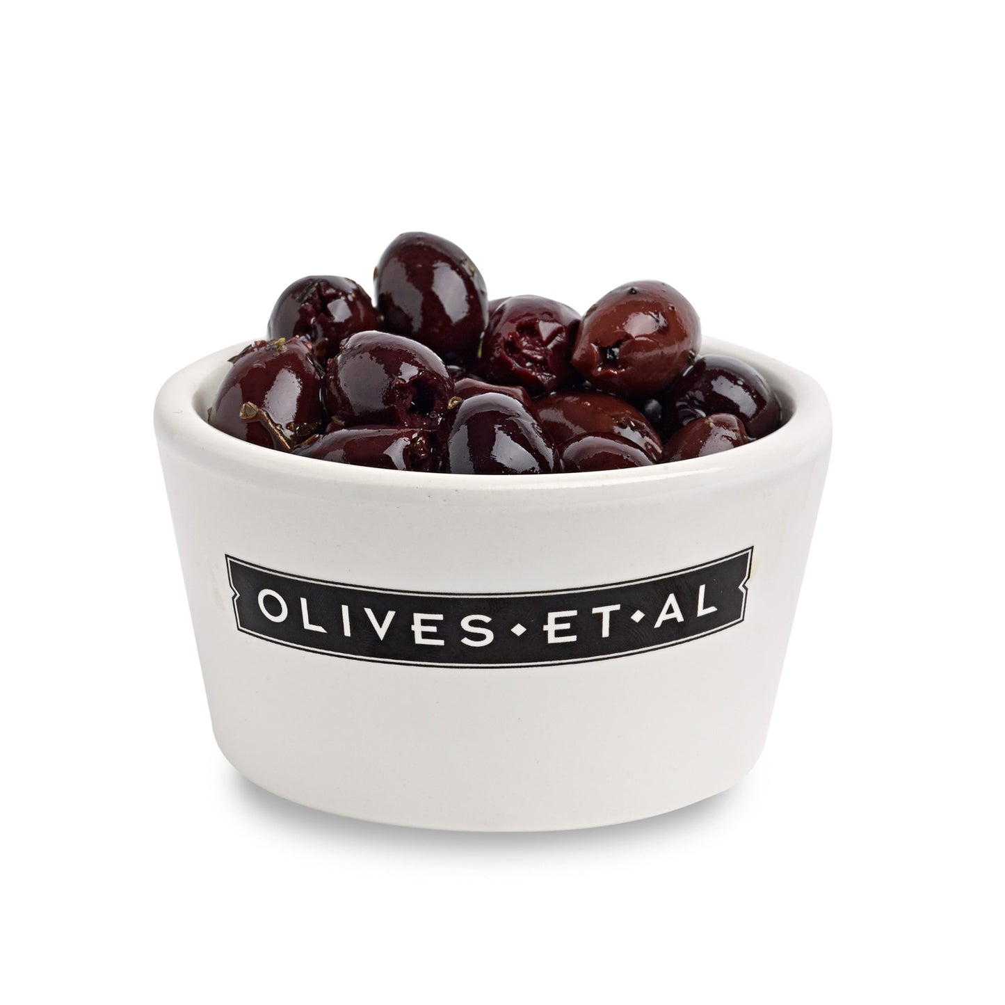 Moorish Cumin & Coriander Whole Olives, Loose Bulk for Foodservice Wholesale in a Ramakin