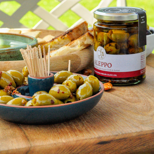 Aleppo Green Pitted Olives in Extra Virgin Olive Oil 6 x 250g