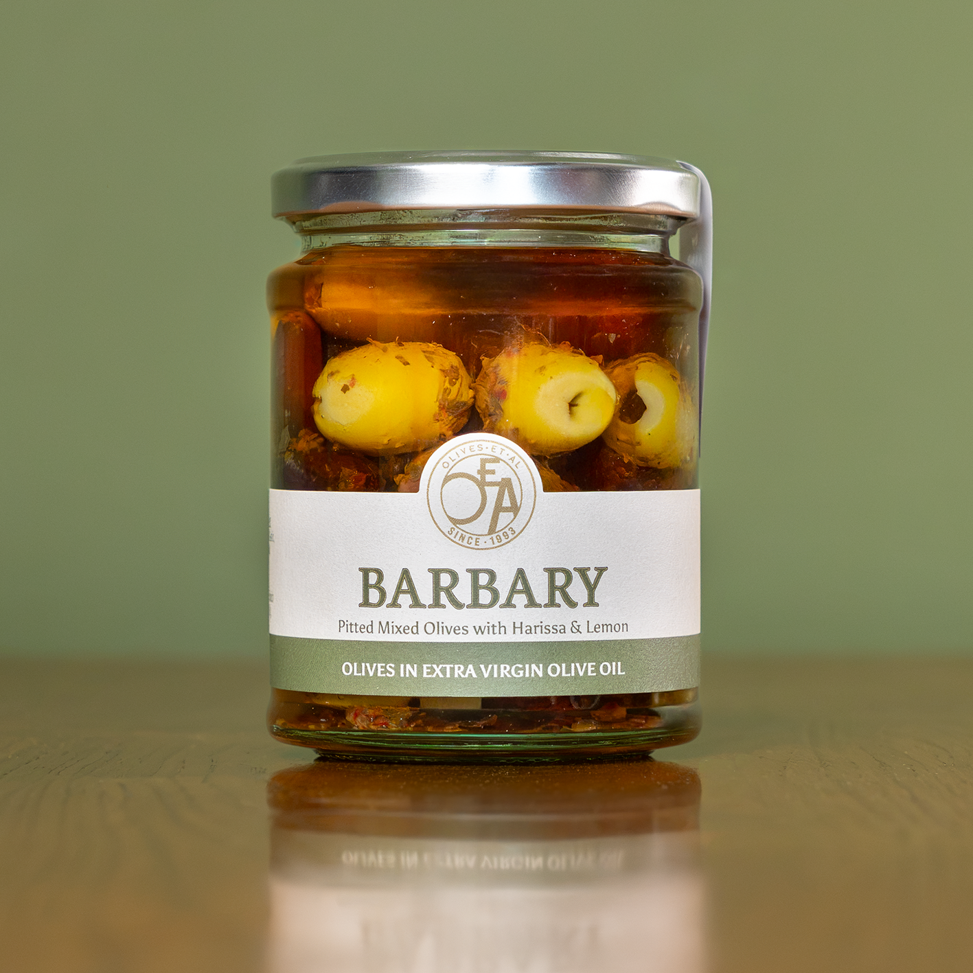 Barbary Mixed Pitted Olives in Extra Virgin Olive Oil 6 x 250g