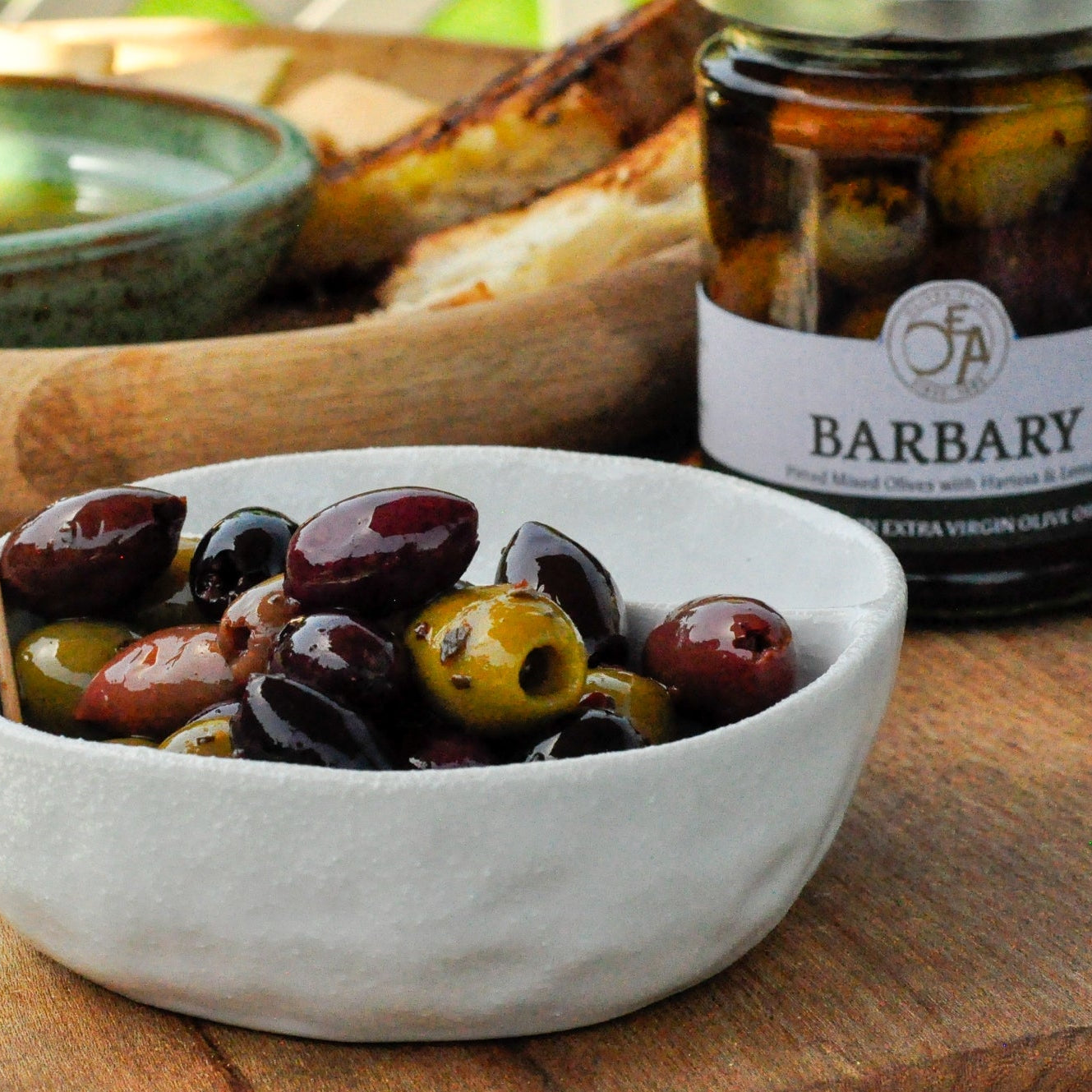 Barbary Mixed Pitted Olives in Extra Virgin Olive Oil 6 x 250g