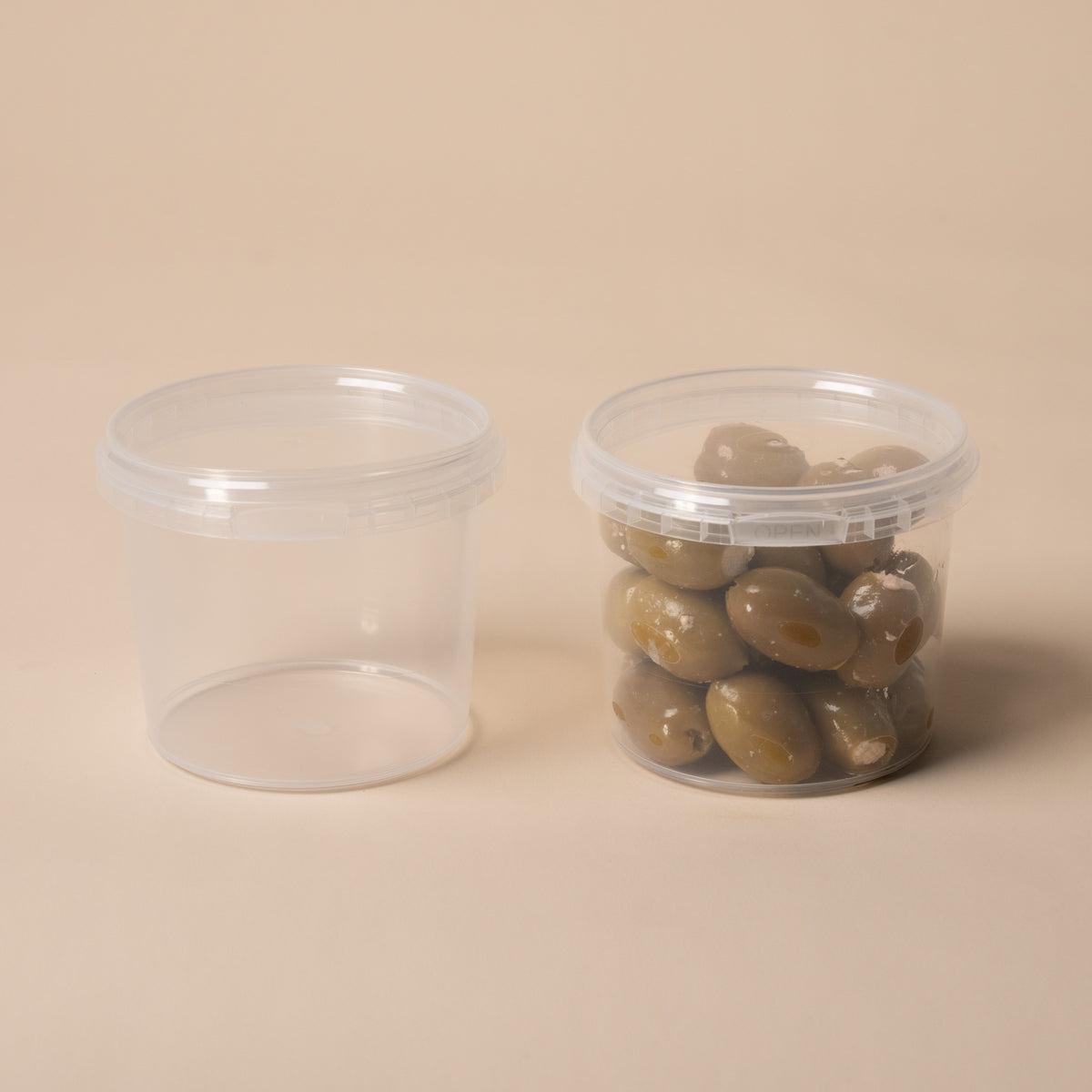 Medium Clear Deli Pots with Lids, 375ml, Pack of 50