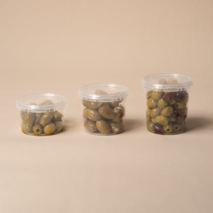 Medium Clear Deli Pots with Lids, 375ml, Pack of 50