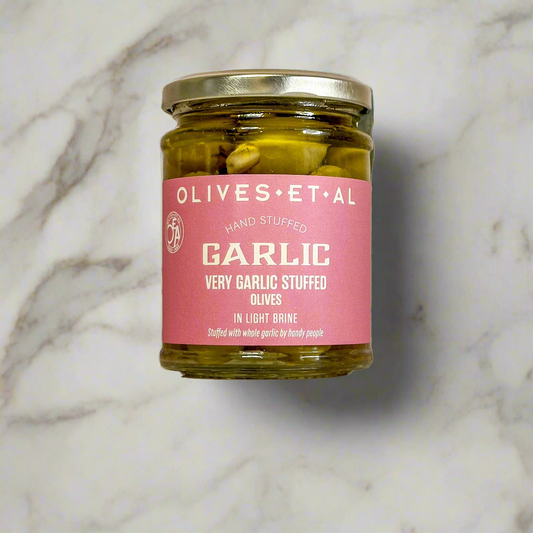 Very Garlic Stuffed Olives in a Jar for Retail Wholesale