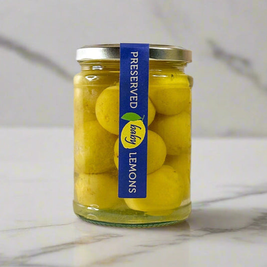 whote marble background lemons