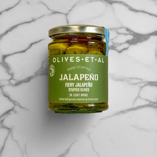 Fiery Jalapeno Stuffed Olives in a Jar for Foodservice Wholesale