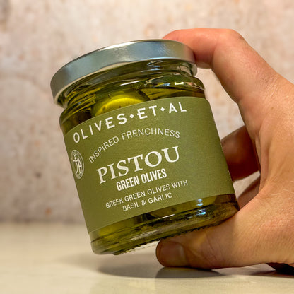 Pistou Basil & Garlic Green Olives 6 x 150g