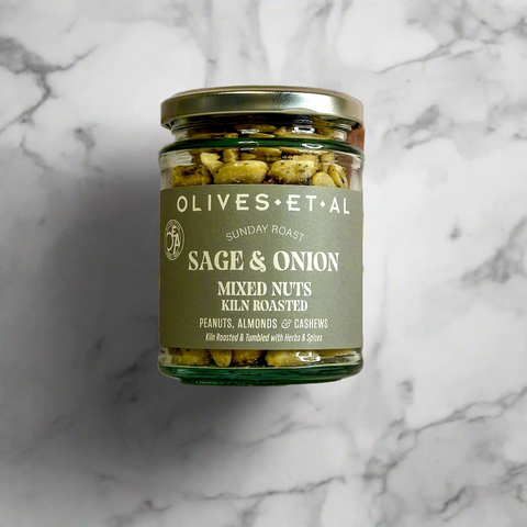 Sage and Onion Roasted Mixed Nuts in a Jar for Retail Wholesale