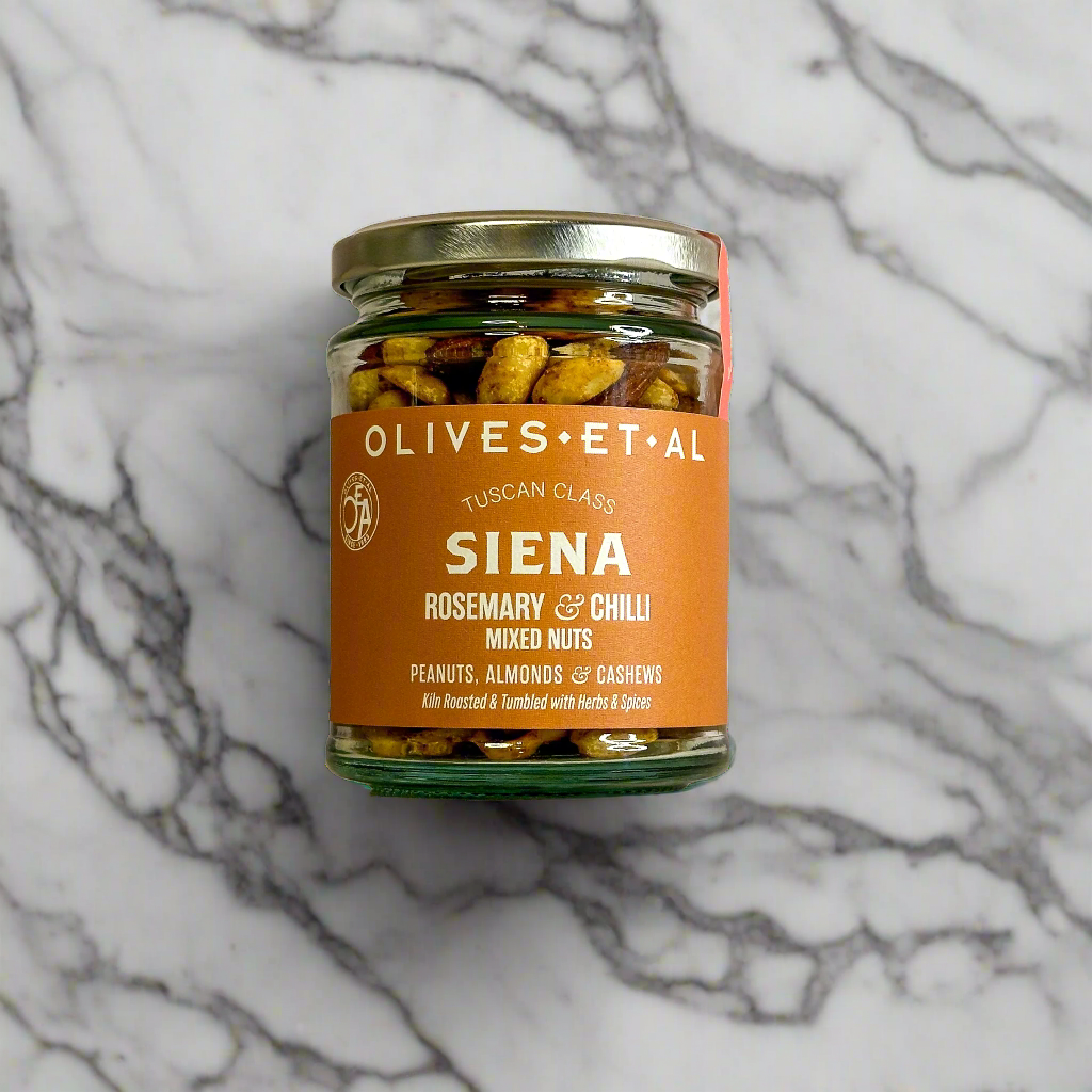 Siena Rosemary & Chilli Nuts in a Jar for Retail Wholesale 