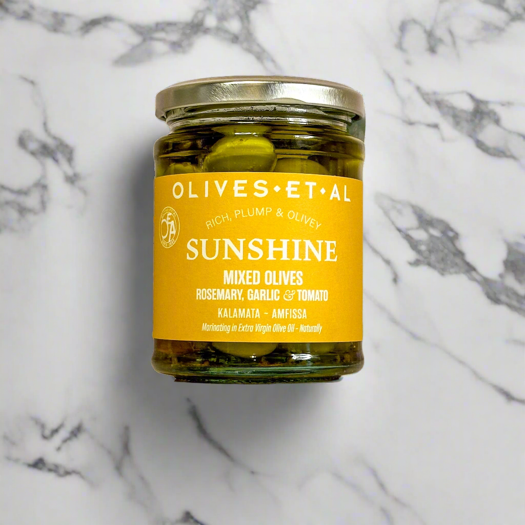 Sunshine Rosemary & Garlic Whole Olives in a Jar for Retail Wholesale