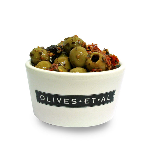 Olives with Harissa and Lemon for foodservice bulk wholesale
