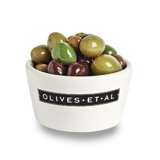 Global Mixed Whole Olives for Foodservice Wholesale in a Ramakin