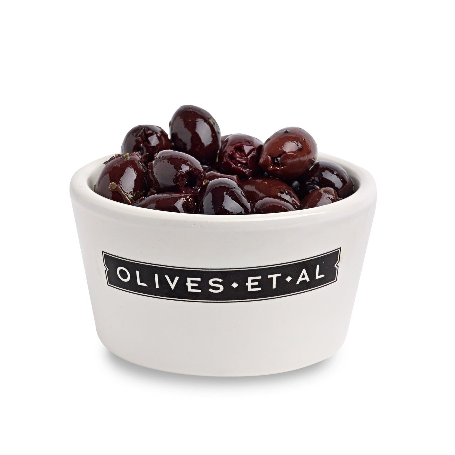 Moorish Cumin & Coriander Whole Olives, Loose Bulk for Foodservice Wholesale in a Ramakin