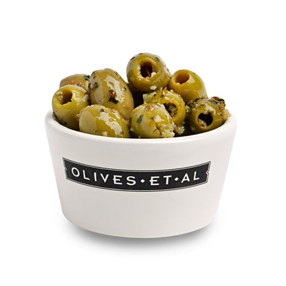 Boxed Olives - Minted Seville Pitted Olives, Loose - 2.5kg