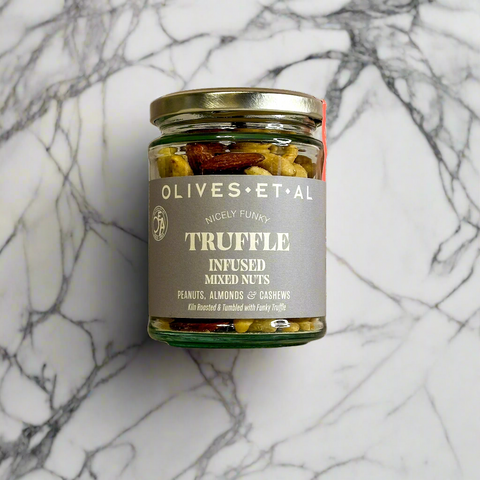 Truffle Salted Roasted Nuts in a Jar for Retail Wholesale