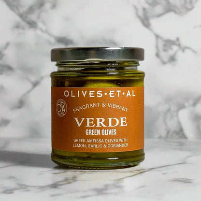 Verde Lemon & Coriander Olives in a Jar for Retail Wholesale