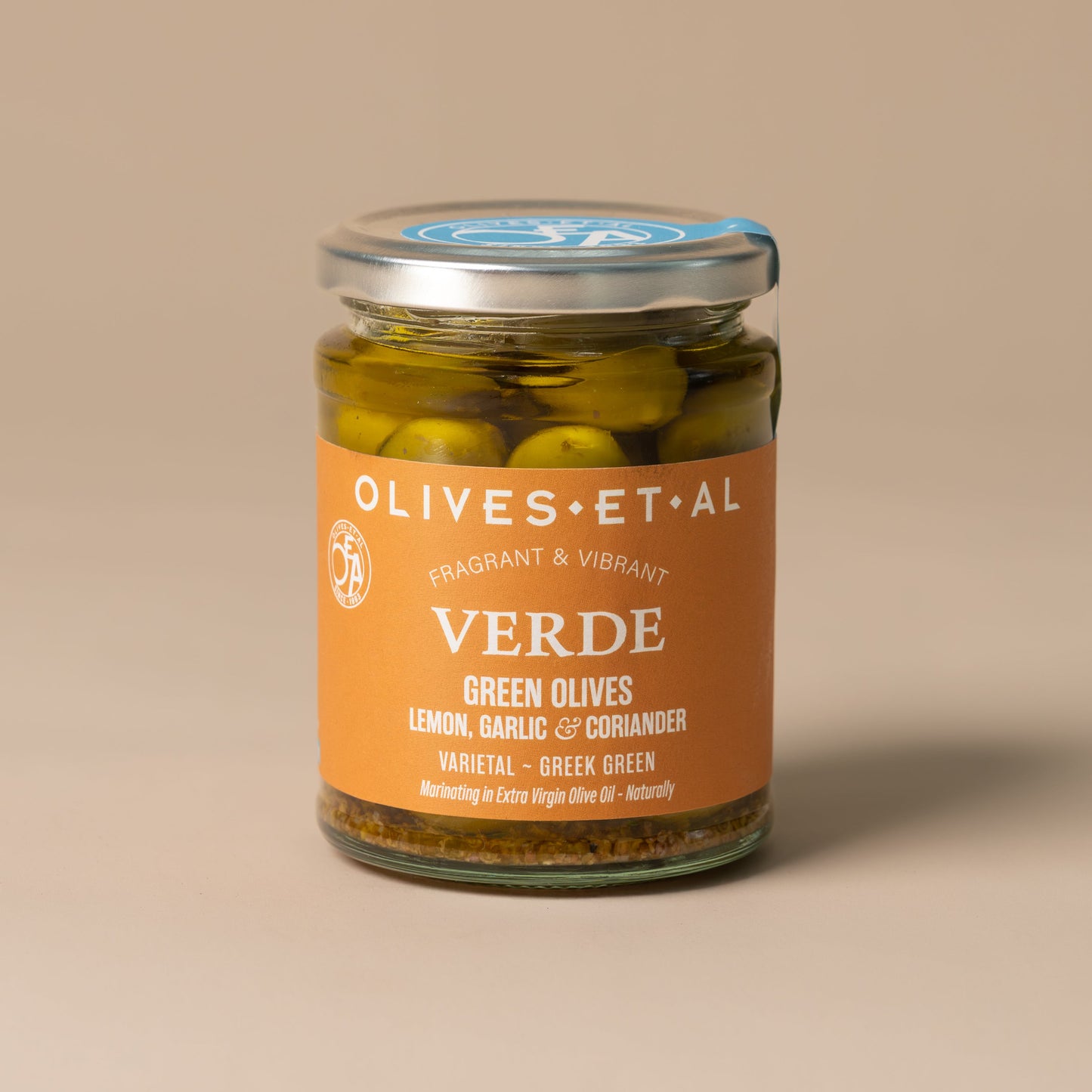 Verde Lemon & Coriander Whole Olives 6 x 250G - Olives Et Al