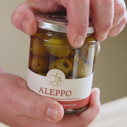 Aleppo Green Pitted Olives in Extra Virgin Olive Oil 6 x 250g