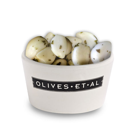 Herby Pickled Garlic in a Ramakin for Foodservice Wholesale