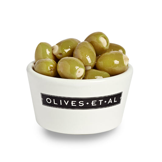 Olives Et Al Garlic Stuffed Olives in a Ramekin